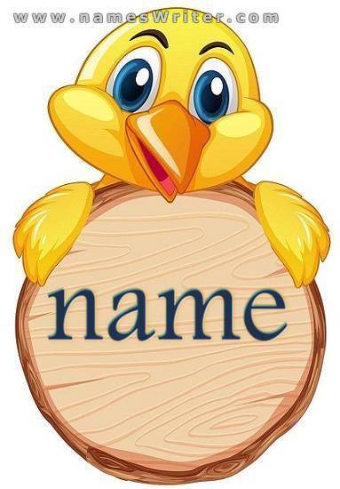 Name inside cartoon pictures for children
