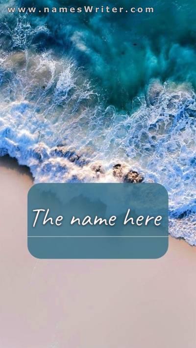 Write your name on a design from the sea