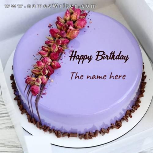 Purple cream cake