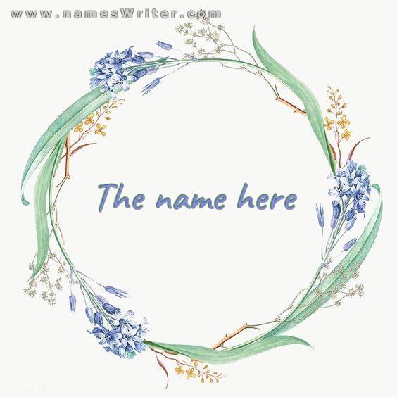 A circular design for your name of roses
