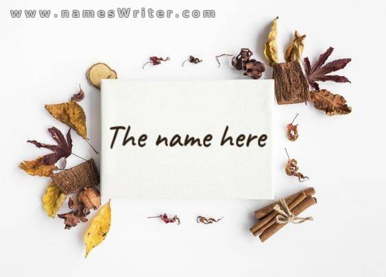 A background for your name on a sophisticated and distinctive design
