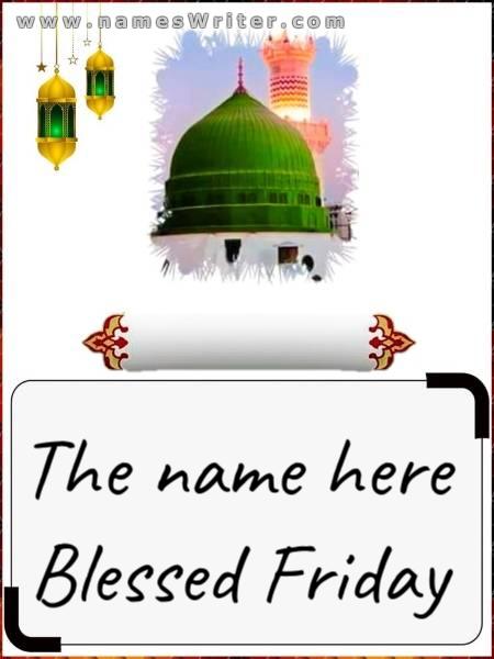 Distinctive design for your name and a blessed Friday