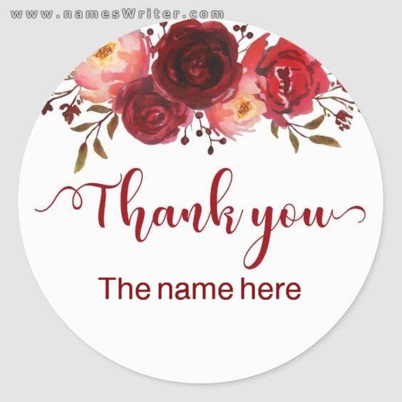 A special thank you card