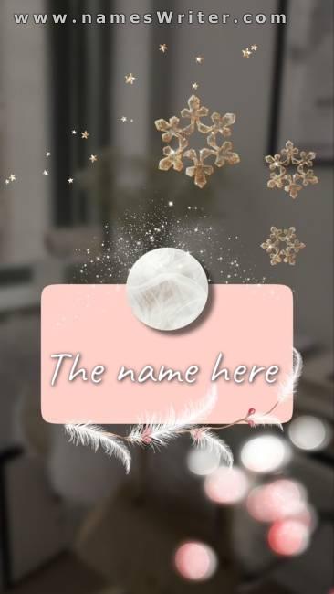 Distinctive background for your name on a delicate design