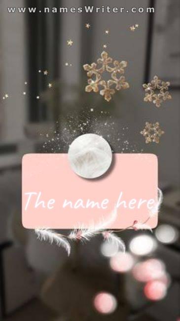 Distinctive background of your name within a quiet design