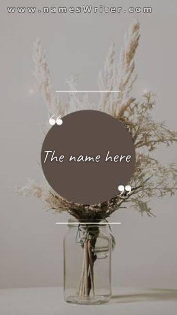 Classic design for your name with a bouquet of roses