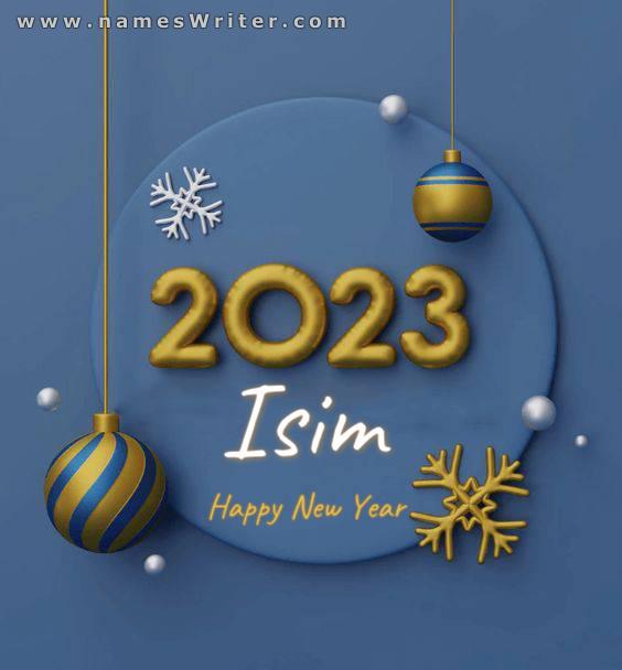 2023 yeni yılı için tebrik kartı