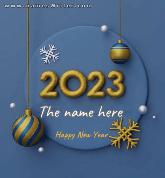 Greeting card for the new year 2023