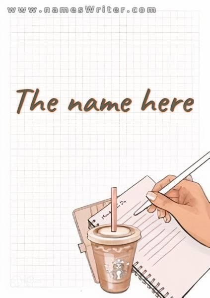 A beautiful background for your name inside a writing design