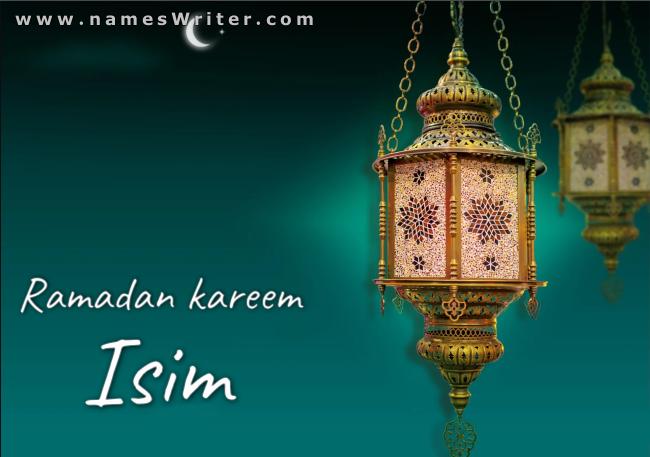 Belirgin kart ve klasik Ramazan Kareem
