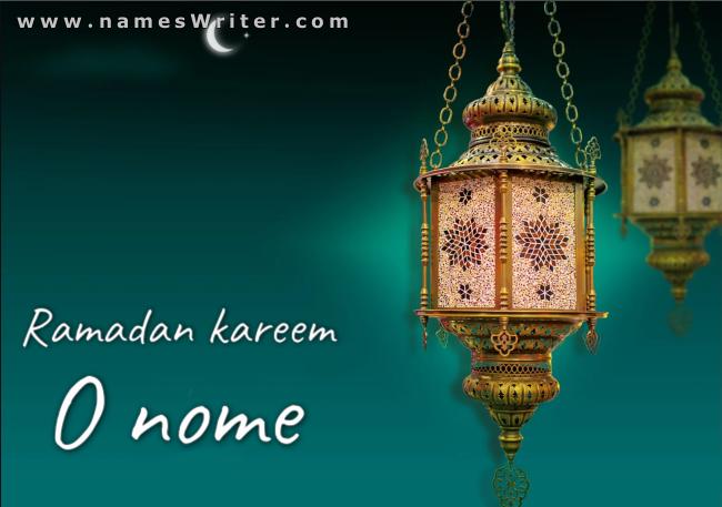 Cartão distintivo e clássico Ramadan Kareem