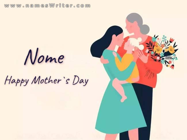 Um cartão especial para um feliz Dia das Mães