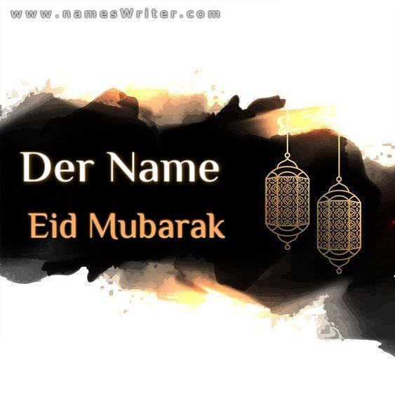 Hintergrund Ihres Namens für Eid Mubarak