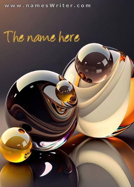 A distinctive background for your name