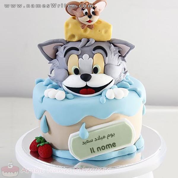 Torta di compleanno di Tom e Jerry