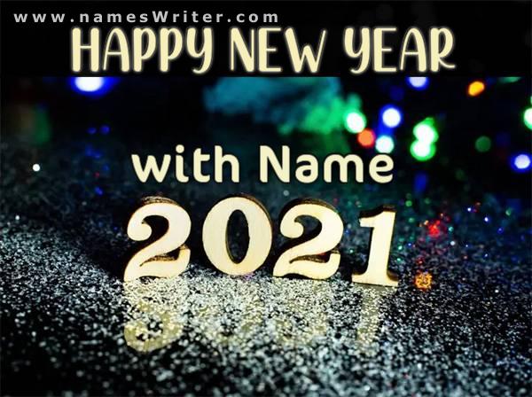 happy new year 2021 with name