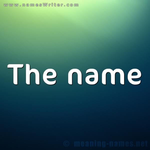 Your name in bold on a turquoise background