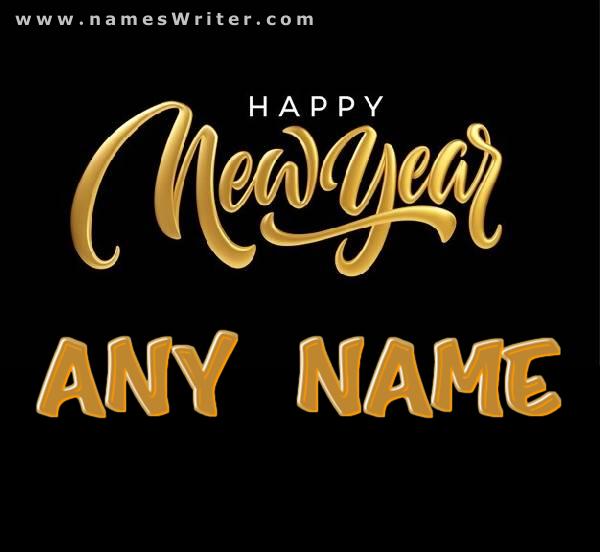 Écrivez votre nom pour célébrer le Nouvel An