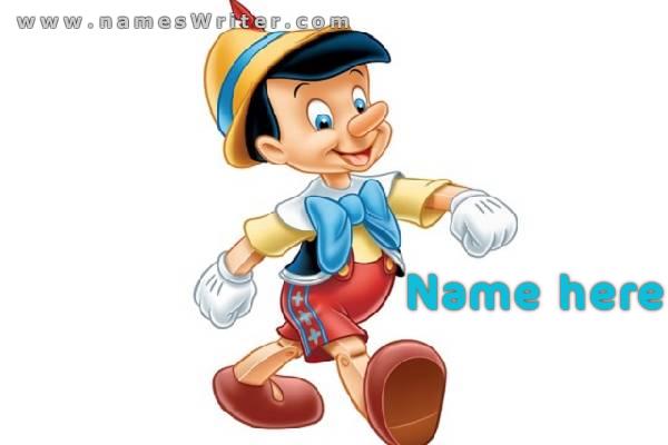 Your name is here with a cartoon character