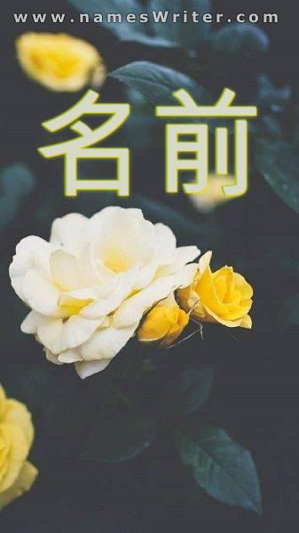 黄色いバラの名前の写真