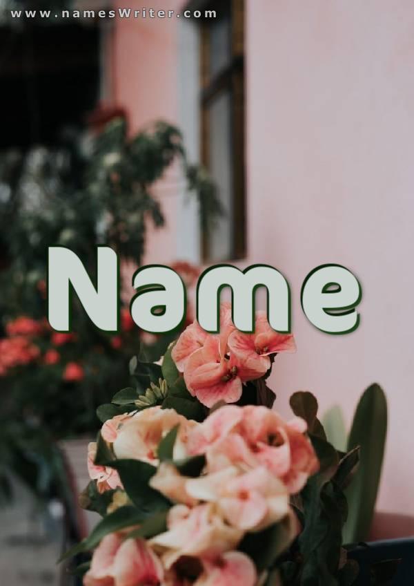 Bild des Namens mit Rosen