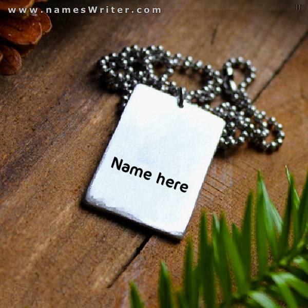 Your name on a silver chain