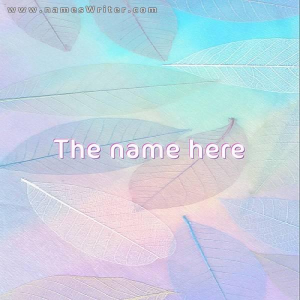 Your name on the colorful tree branches