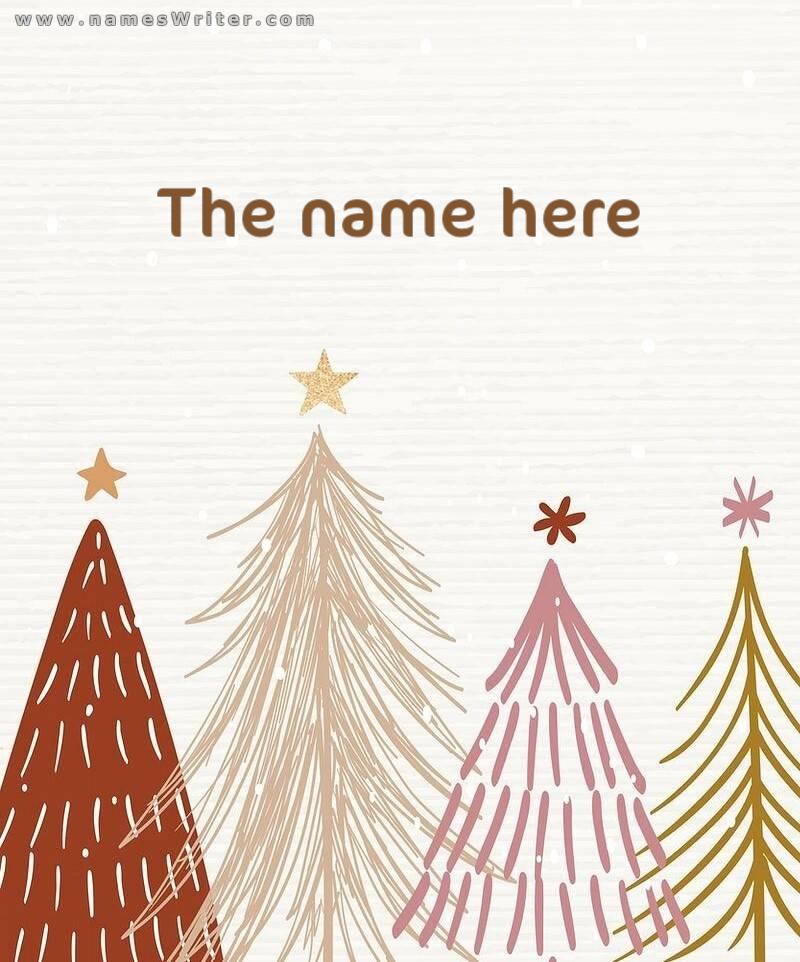 Your name on the design of the Christmas tree