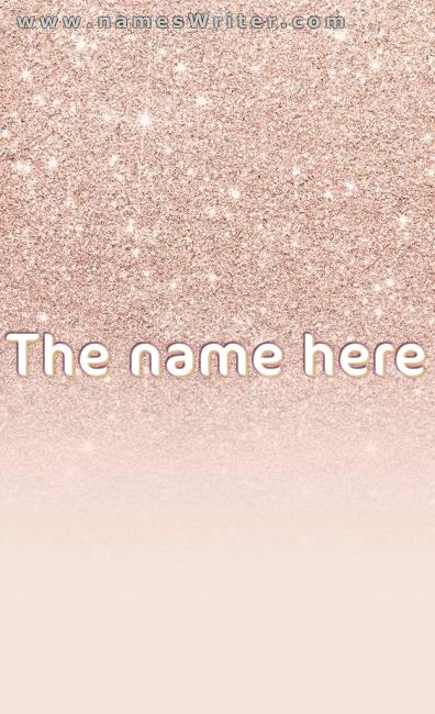 Your name on a bright pink background