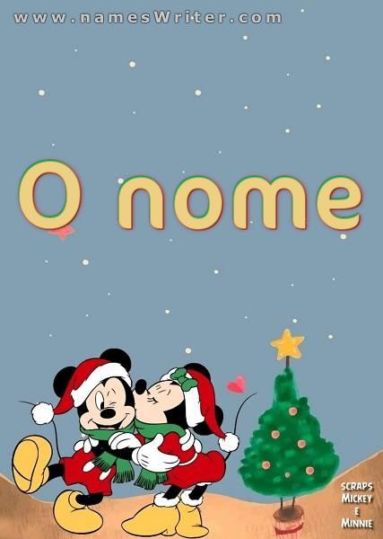 Seu nome com o Mickey para comemorar o Natal