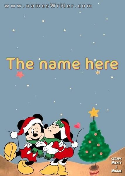 Your name with Mickey to celebrate Christmas