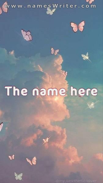 Your name with butterflies