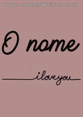 Escreva o nome de alguém que você ama