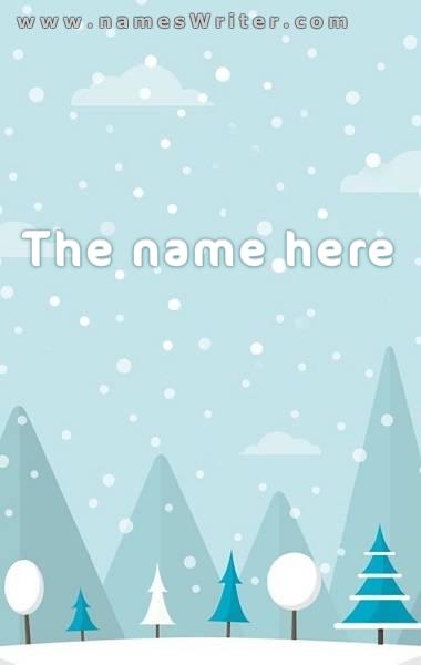 Your name inside a Christmas design