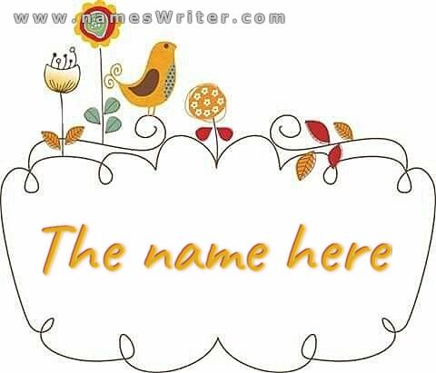 Write your name in a special frame