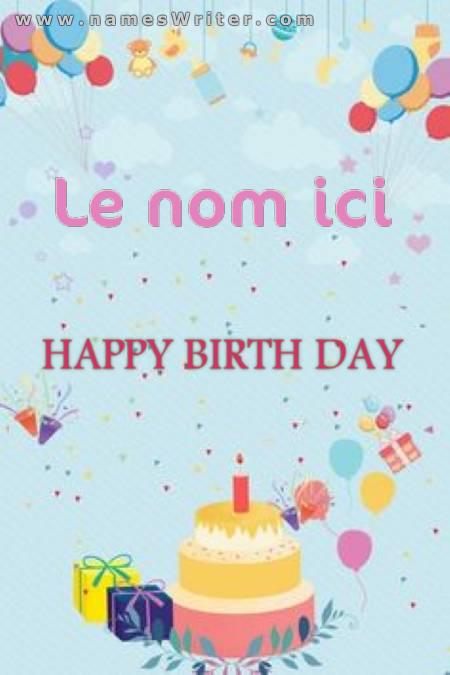 Carte d`anniversaire unique