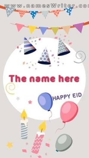 Your name with Eid decorations