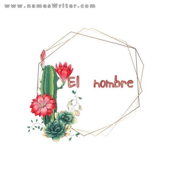 Tu nombre con un diseño de rosas