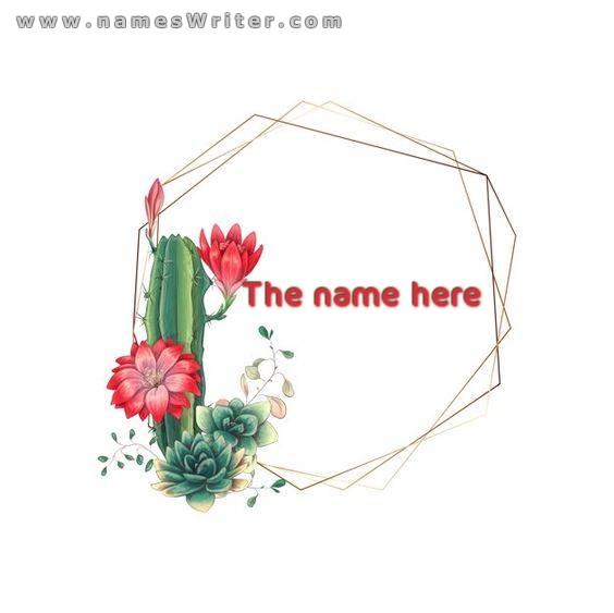 Your name with a design of roses