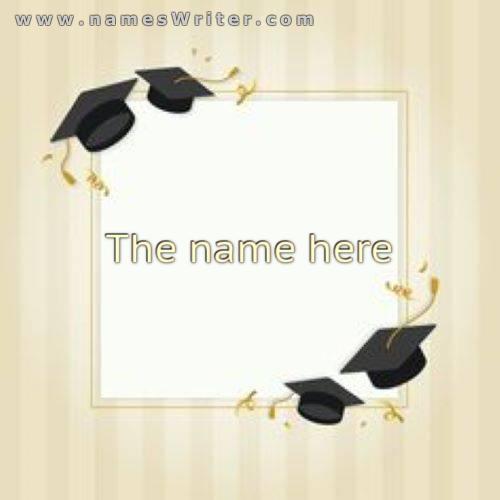 Your name is on the graduation party card