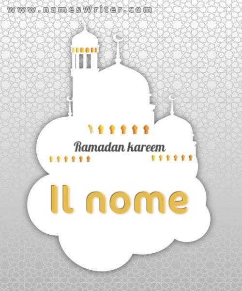 Sfondo unico della moschea e Ramadan Kareem