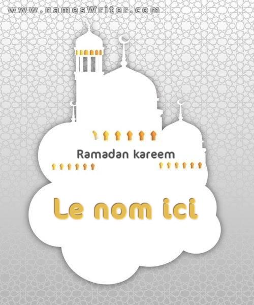 Fond de mosquée unique et Ramadan Kareem