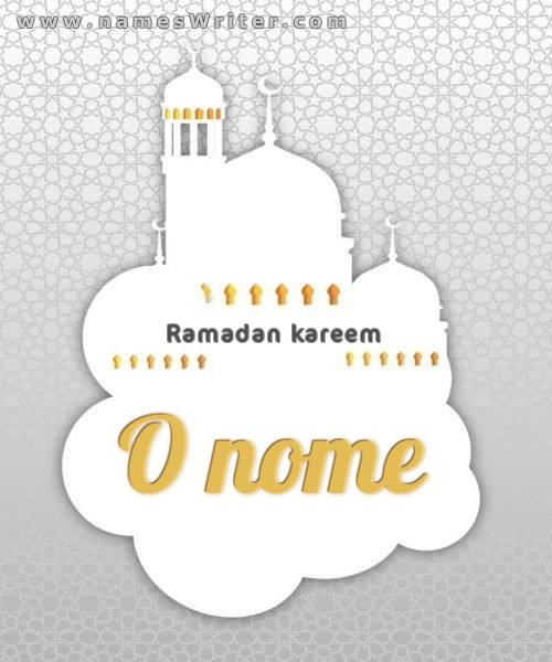 Fundo exclusivo da mesquita e Ramadan Kareem