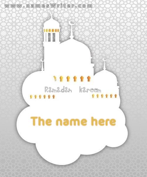 Unique mosque background and Ramadan Kareem
