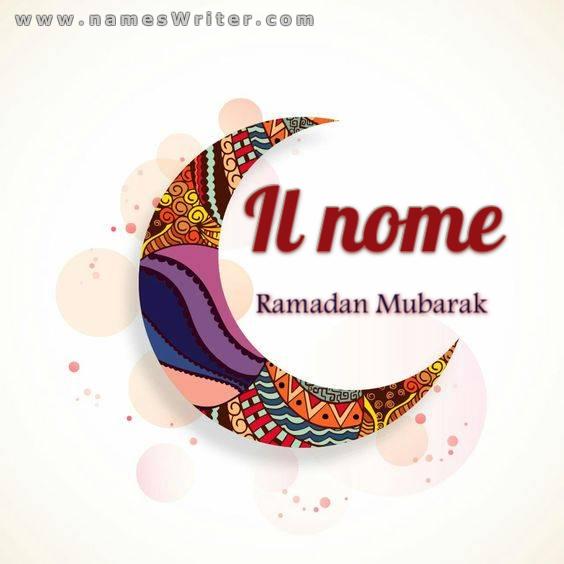 Il tuo nome su una carta Ramadan con Al Hilal