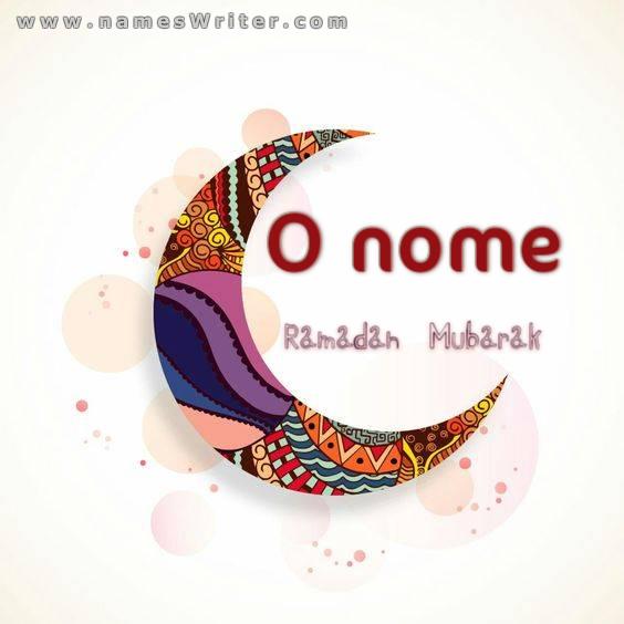 Seu nome em um cartão de Ramadã com Al Hilal