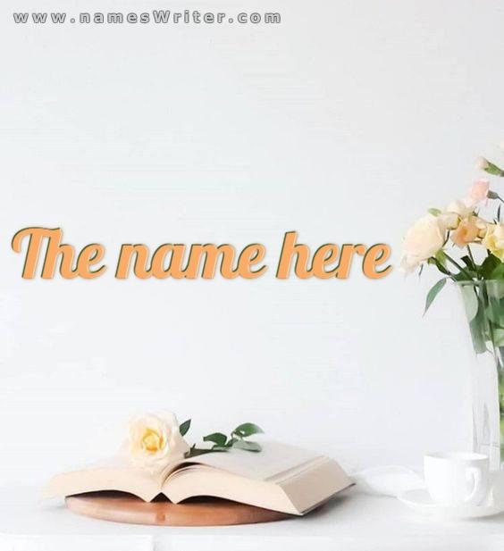 Design for your name for reading lovers