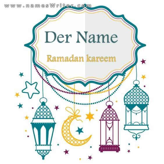 Eine besondere Karte zur Vorbereitung auf die Rückkehr des Ramadan