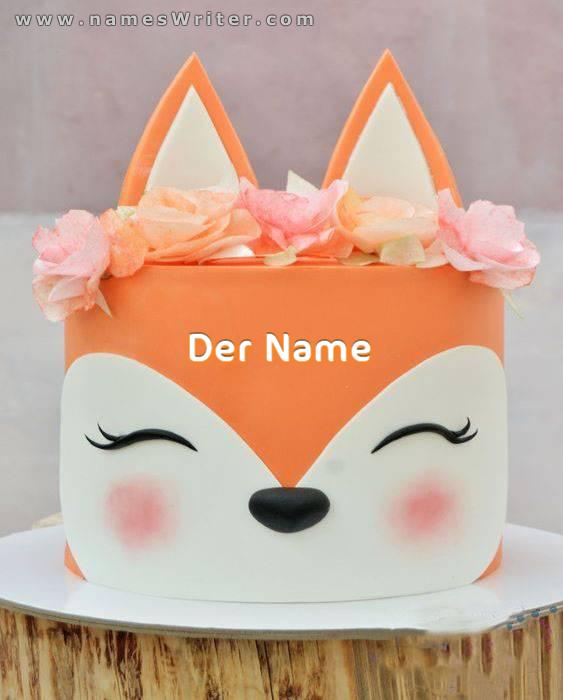 Ihr Name auf einer speziellen Torte für Kinder