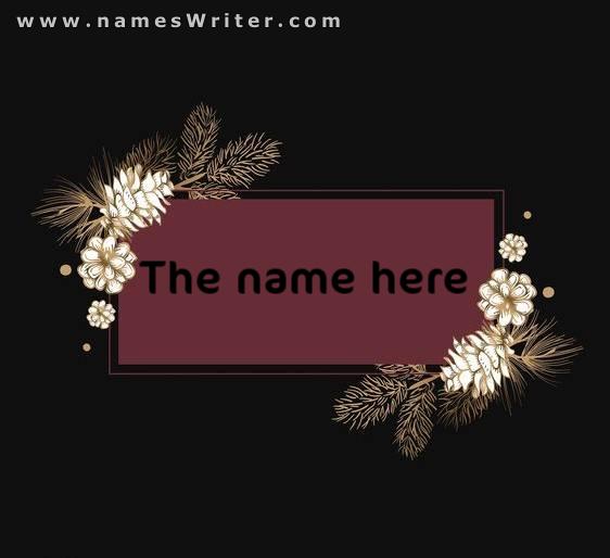 Your name inside a classic design